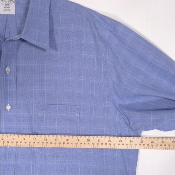 Brooks Brothers Men’s REGENT NON-IRON Cotton LS Plaid Shirt 17 1/2 - 4/5 - Picture 5 of 10